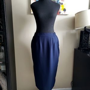 5 For $25✨️Vintage Zimble Womens Navy Dark Blue Long Maxi Skirt Size 12 (Large)